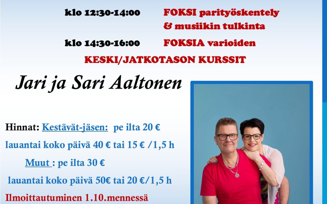 Hyppää tangon ja foksin aalloille lokakuussa!