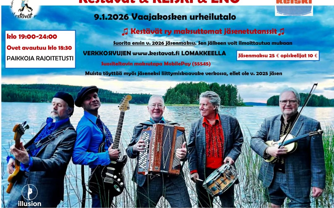 Jäsenilta pe 9.1. aikataulu ja viimehetken vinkkejä