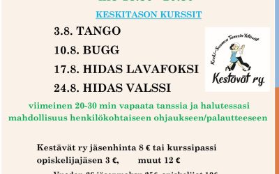 Elokuun treenit Hiekkarinteellä