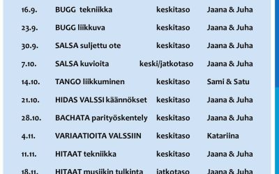 Keski-/jatkotason ohjelma syksylle 2026 on julkaistu