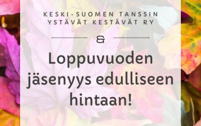 Loppuvuoden jäsenyys alennettuun hintaan